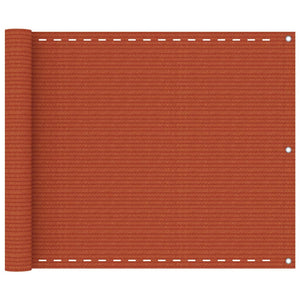 vidaXL Balcony Privacy Screen Orange 75x300 cm HDPE