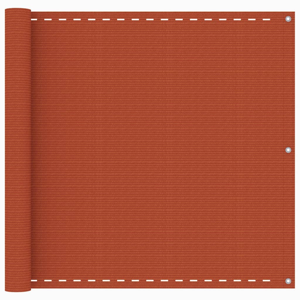 vidaXL Balcony Privacy Screen Orange 90x500 cm HDPE