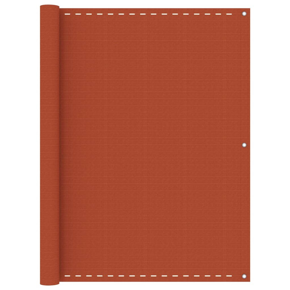 vidaXL Balcony Privacy Screen Orange 120x500 cm HDPE