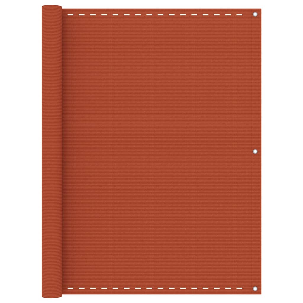 vidaXL Balcony Privacy Screen Orange 120x500 cm HDPE