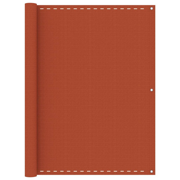 vidaXL Balcony Privacy Screen Orange 120x500 cm HDPE
