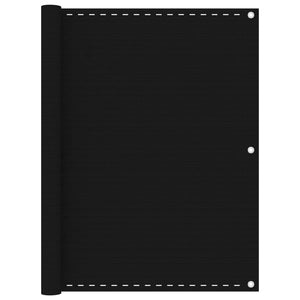 vidaXL Balcony Privacy Screen Black 120x400 cm HDPE
