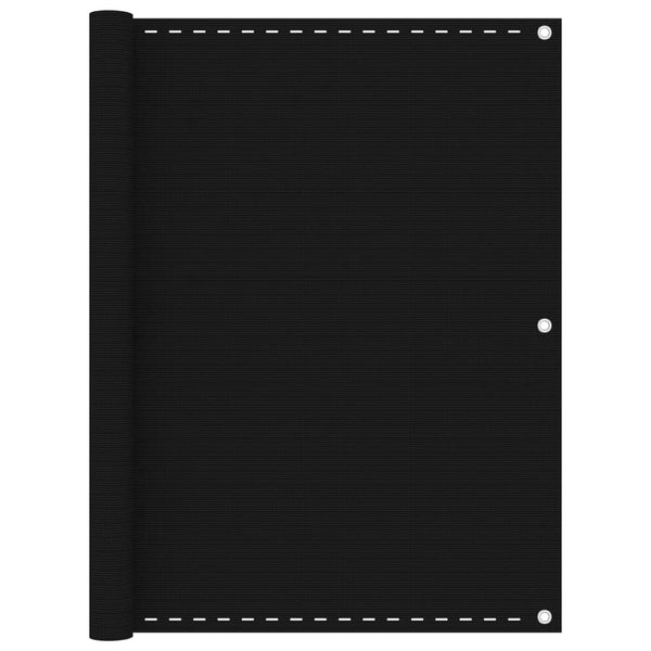 vidaXL Balcony Privacy Screen Black 120x400 cm HDPE