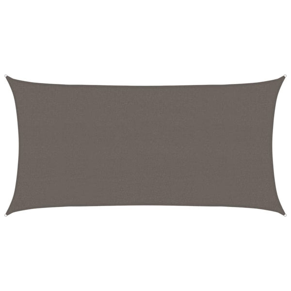 vidaXL Sun Shade Sail 160 g/m² Anthracite 2.5x5 m HDPE