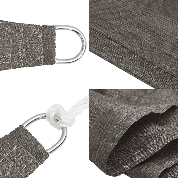 vidaXL Sun Shade Sail 160 g/m² Anthracite 3.5x5 m HDPE