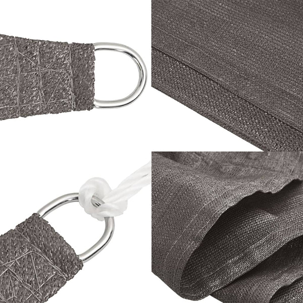 vidaXL Sun Shade Sail 160 g/m² Anthracite 5x7 m HDPE