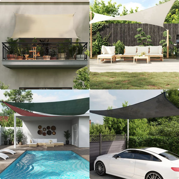 vidaXL Sun Shade Sail 160 g/m² Anthracite 5x7 m HDPE