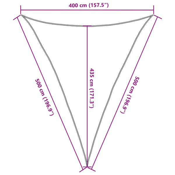 vidaXL Sun Shade Sail 160 g/m² Anthracite 4x5x5 m HDPE