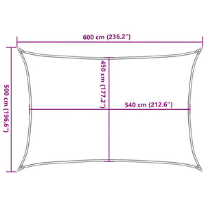 vidaXL Sun Shade Sail 160 g/m² Beige 5x6 m HDPE