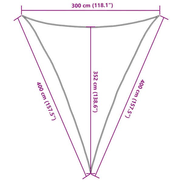 vidaXL Sun Shade Sail 160 g/m² Beige 3x4x4 m HDPE
