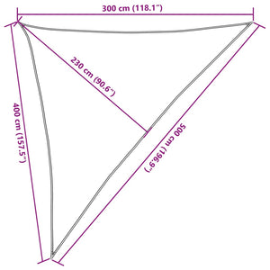 vidaXL Sun Shade Sail 160 g/m² Beige 3x4x5 m HDPE