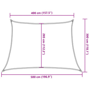 vidaXL Sun Shade Sail 160 g/m² Beige 4/5x3 m HDPE