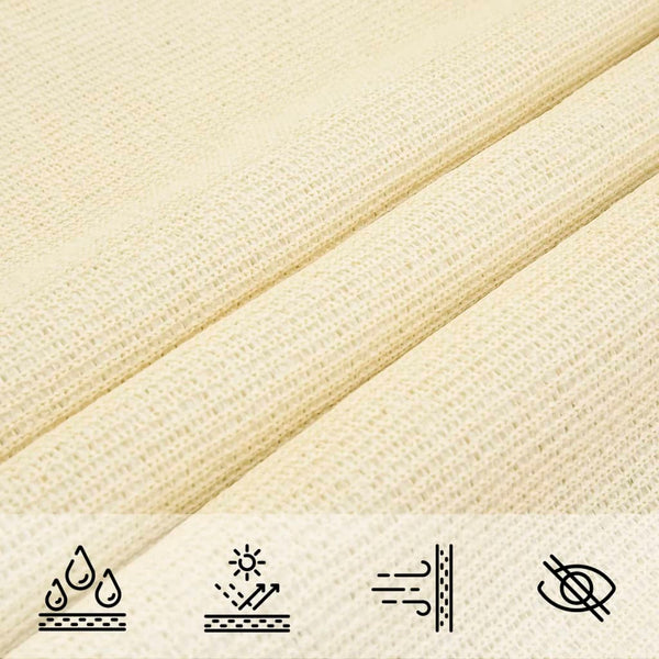 vidaXL Sun Shade Sail 160 g/m² Cream 2x3 m HDPE