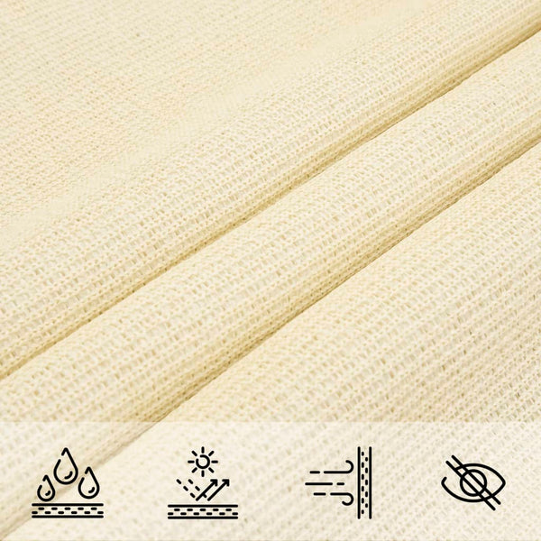 vidaXL HDPE Sun Shade Sail 160 g/m² Cream 2x4.5 m