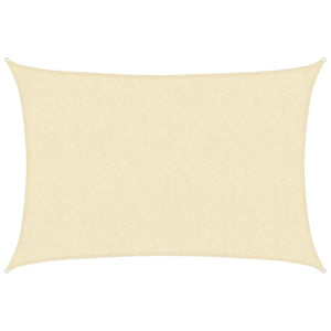 vidaXL Sun Shade Sail 160 g/m² Cream 2.5x4 m HDPE