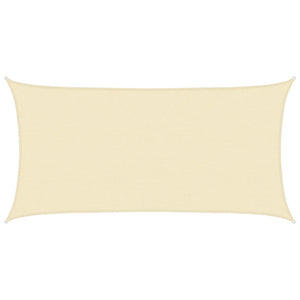vidaXL Sun Shade Sail 160 g/m² Cream 2.5x4.5 m HDPE