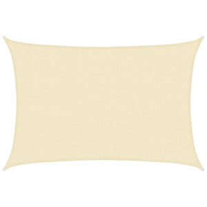 vidaXL Sun Shade Sail 160 g/m² Cream 3x5 m HDPE
