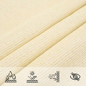 vidaXL Sun Shade Sail 160 g/m² Cream 3x5 m HDPE