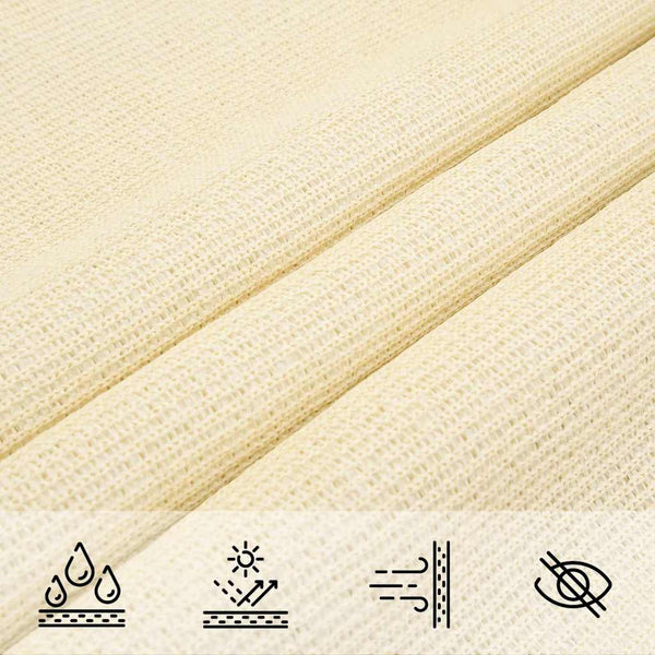 vidaXL Sun Shade Sail 160 g/m² Cream 3x5 m HDPE