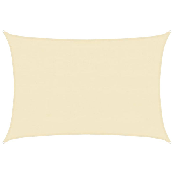 vidaXL Sun Sail 160 g/m² Cream 4x5 m HDPE