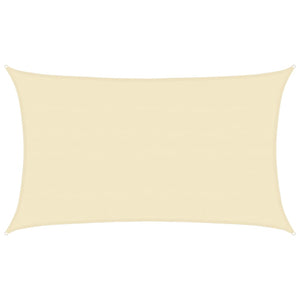 vidaXL Sun Shade Sail 160 g/m² Cream 5x8 m HDPE
