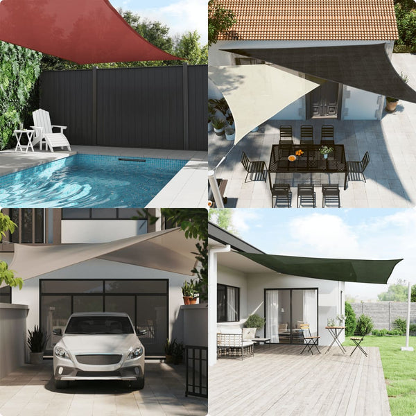 vidaXL Sun Shade Sail 160 g/m² Cream 5x8 m HDPE