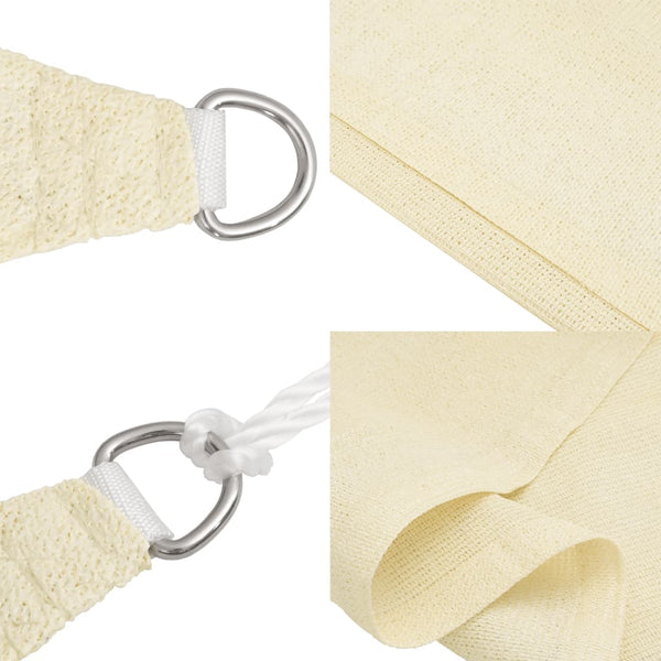 vidaXL Sun Shade Sail 160 g/m² Cream 5x8 m HDPE