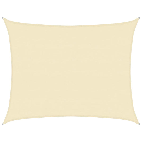 vidaXL Sun Shade Sail 160 g/m² Cream 6x7 m HDPE