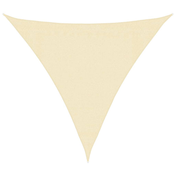 vidaXL Sun Shade Sail 160 g/m² Cream 3x3x3 m HDPE