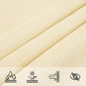 vidaXL Sun Shade Sail 160 g/m² Cream 3x3x3 m HDPE