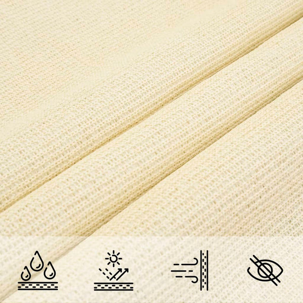 vidaXL Sun Sail 160 g/m² Cream White 4x5x5 m HDPE