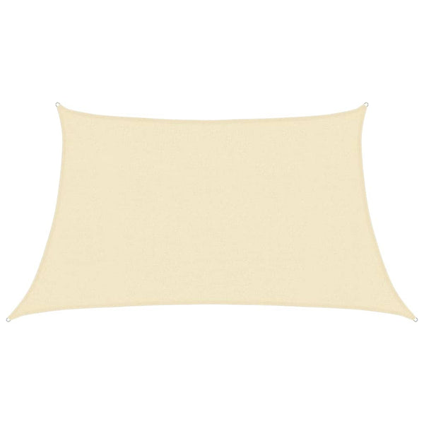 vidaXL Sun Shade Sail 160 g/m² Cream 3/4x2 m HDPE