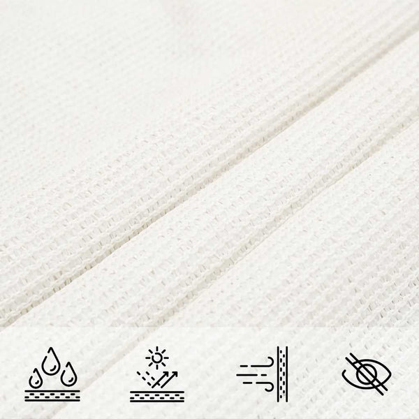vidaXL HDPE Sun Shade Sail 160 g/m² White 2.5x4.5 m