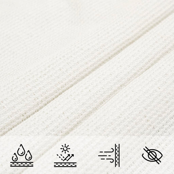 vidaXL HDPE Sun Shade Sail 160 g/m² White 4x4x4 m