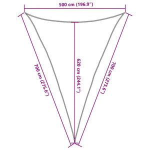 vidaXL Shade Sail 160 g/m² White 5x7x7 m HDPE
