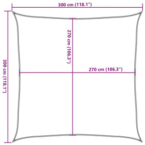 vidaXL Sun Shade Sail 160 g/m² Light Green 3x3 m HDPE