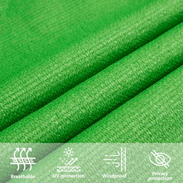 vidaXL Sun Shade Sail 160 g/m² Light Green 2x2.5 m HDPE