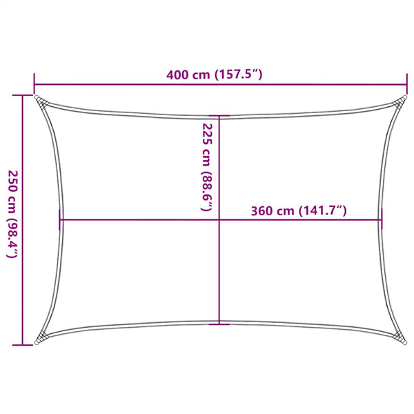 vidaXL Sun Shade Sail 160 g/m² Light Green 2.5x4 m HDPE