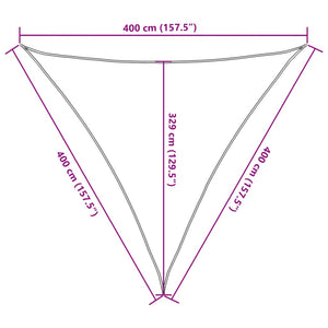 vidaXL HDPE Sun Shade Sail 160 g/m² Light Green 4x4x4 m