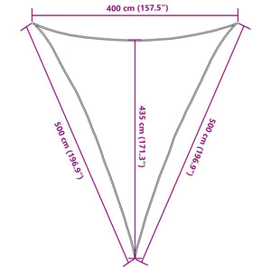 vidaXL Sun Shade Sail 160 g/m² Light Green 4x5x5 m HDPE