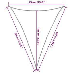 vidaXL Sun Shade Sail 160 g/m² Light Green 5x6x6 m HDPE