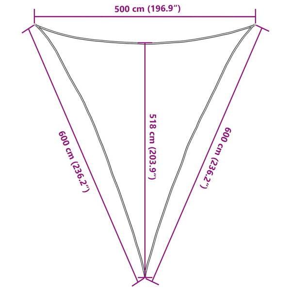 vidaXL Sun Shade Sail 160 g/m² Light Green 5x6x6 m HDPE