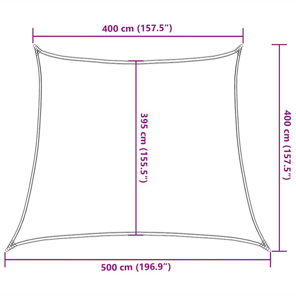 vidaXL Sun Shade Sail 160 g/m² Trapezoid Light Green 4/5x4 m HDPE