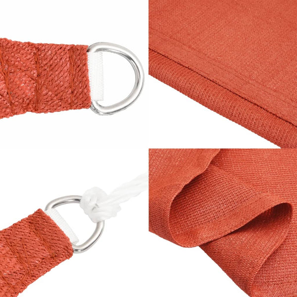 vidaXL Sun Shade Sail 160 g/m² Terracotta Red 5x5 m HDPE