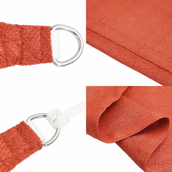 vidaXL Sun Shade Sail 160 g/m² Triangular Terracotta 3x4x4 m HDPE