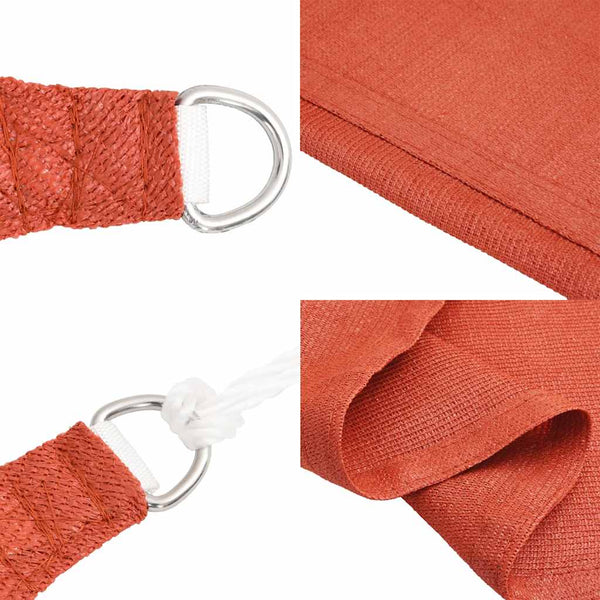 vidaXL Sun Shade Sail 160 g/m² Triangular Terracotta 4x5x5 m HDPE