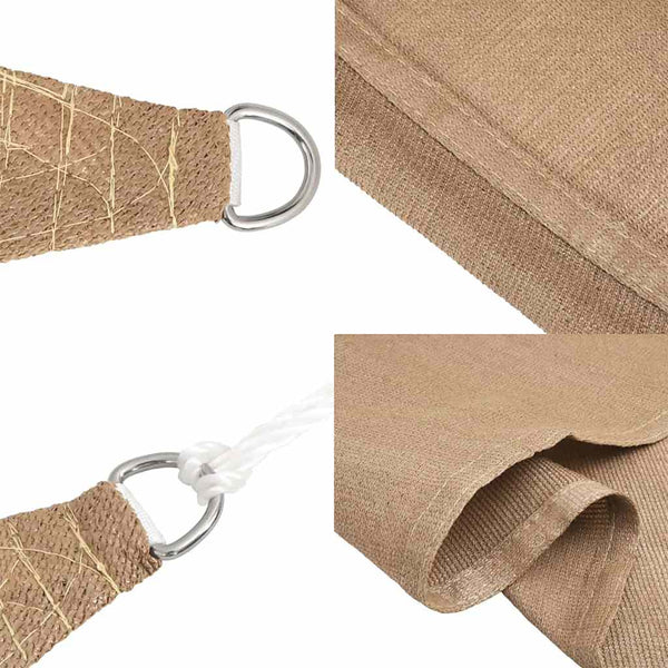 vidaXL Sun Shade Sail 160 g/m² Taupe 2x2 m HDPE