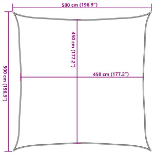 vidaXL Sun Shade Sail 160 g/m² Taupe 5x5 m HDPE