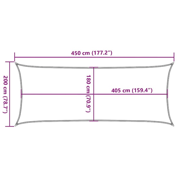 vidaXL HDPE Sun Shade Sail 160 g/m² Taupe 2x4.5 m