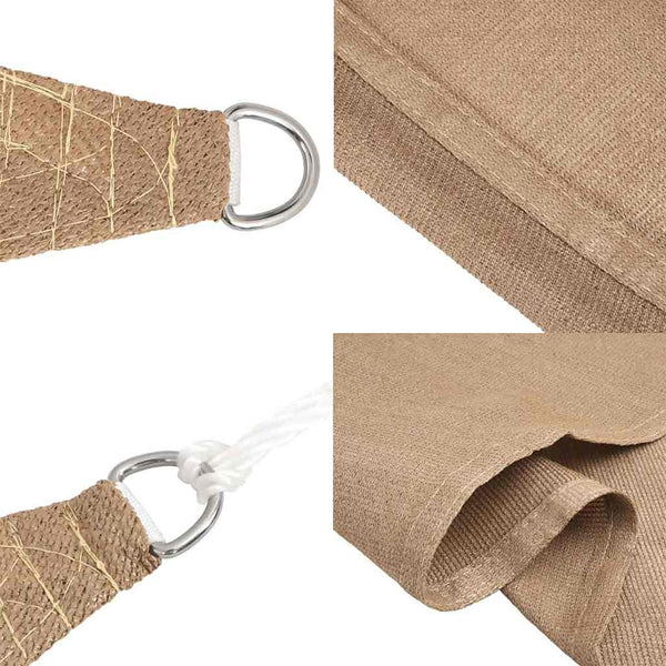 vidaXL HDPE Sun Sail 160 g/m² Taupe 4x5 m
